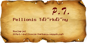 Pellionis Tárkány névjegykártya